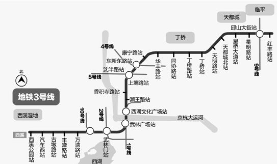 杭州地铁3号线最新消息(线路图+走向+站点)
