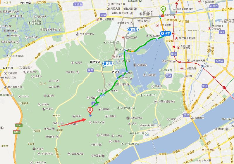 杭州西湖自驾游路线