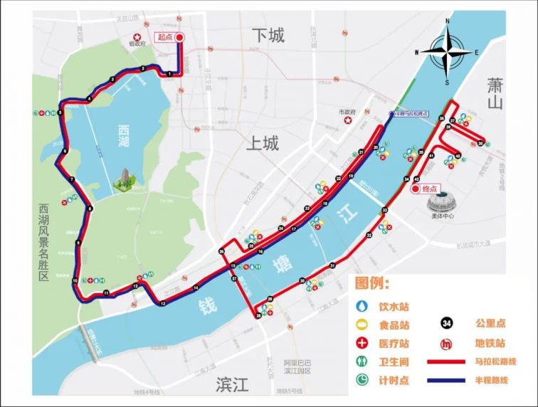 2020年11月22日杭州马拉松路线一览
