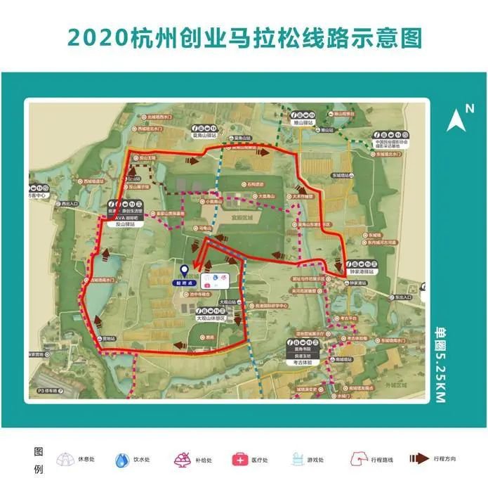 2020杭州创业马拉松比赛路线图一览
