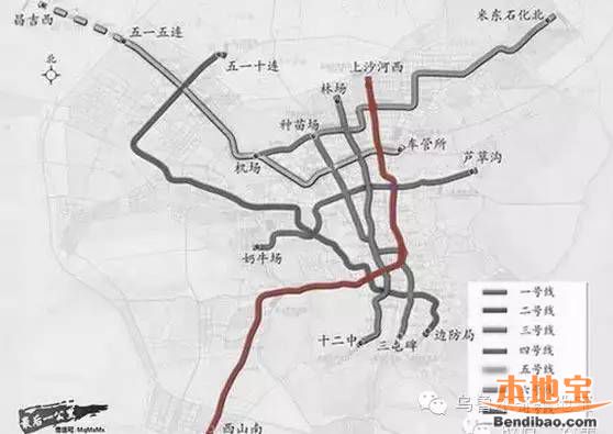 乌鲁木齐7号线路规划工程线路图