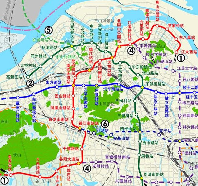 第一条城市轨道交通路线,将跨越镇江南等高铁火车站 镇江地铁1号通车