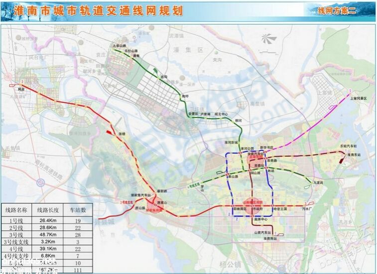 淮南地铁规划图