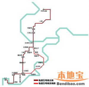 重庆轻轨5号线支线线路图