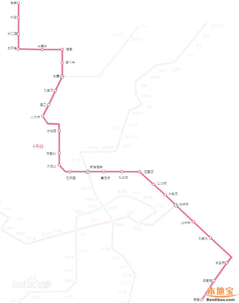 重庆轻轨6号线换乘线路及换乘站点一览