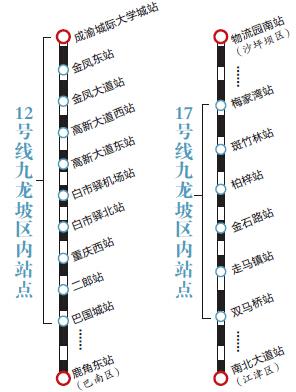 重庆轻轨17号线部分站点公布沿线可与4条线路换乘