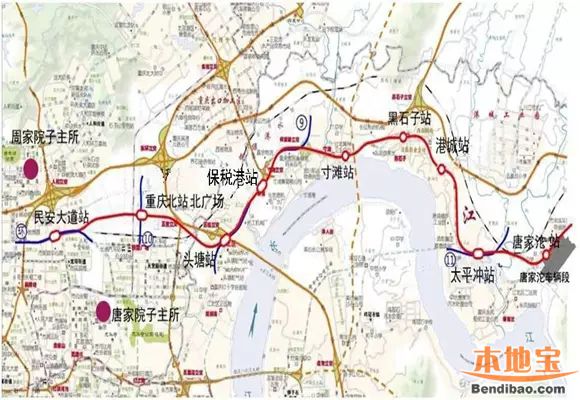 重庆在建轻轨一览及建设进度图