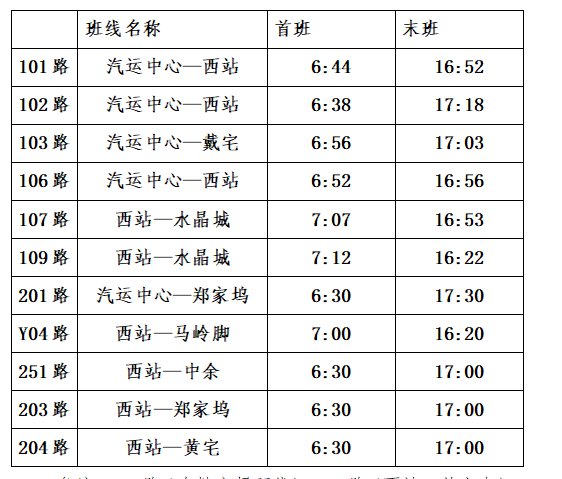 金华市浦江县内公交车恢复营运班线