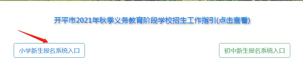 2021开平初中新生报名系统入口