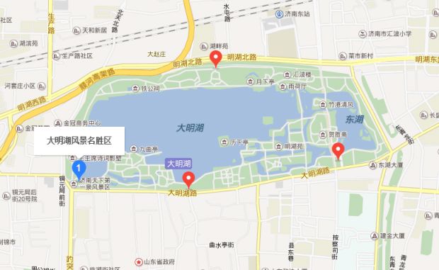 济南大明湖地图