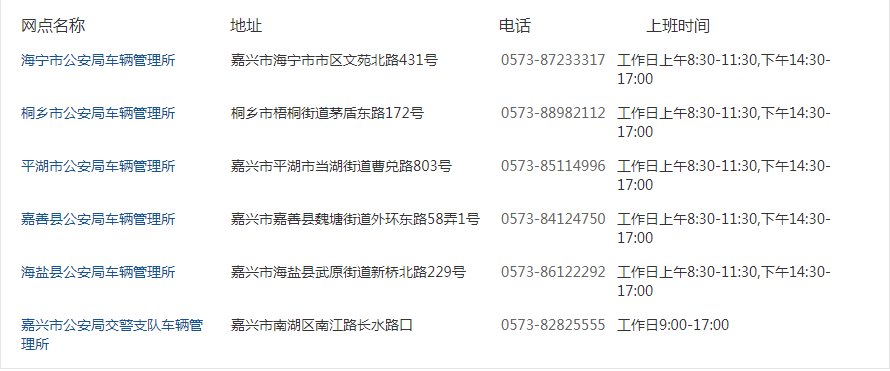 嘉兴六年免检自助机地址