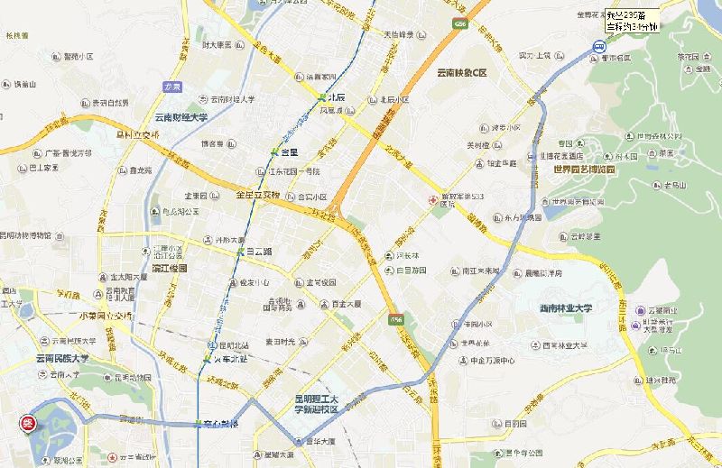 昆明金殿公园到翠湖公园公交路线
