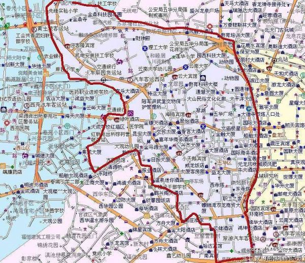 昆明五华区地图全图高清版图片