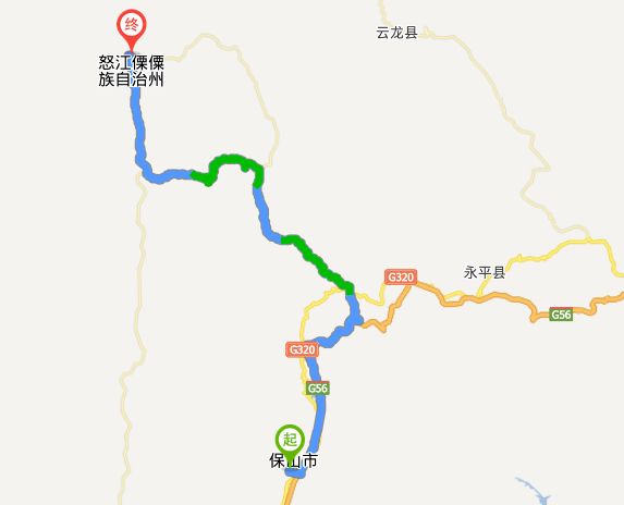 昆明交通 昆明高速 保泸高速 > 保泸高速公路走向    保山至泸水高速