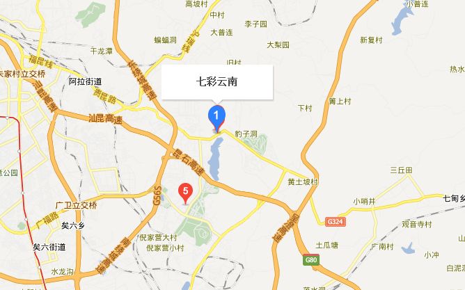 七彩云南地图