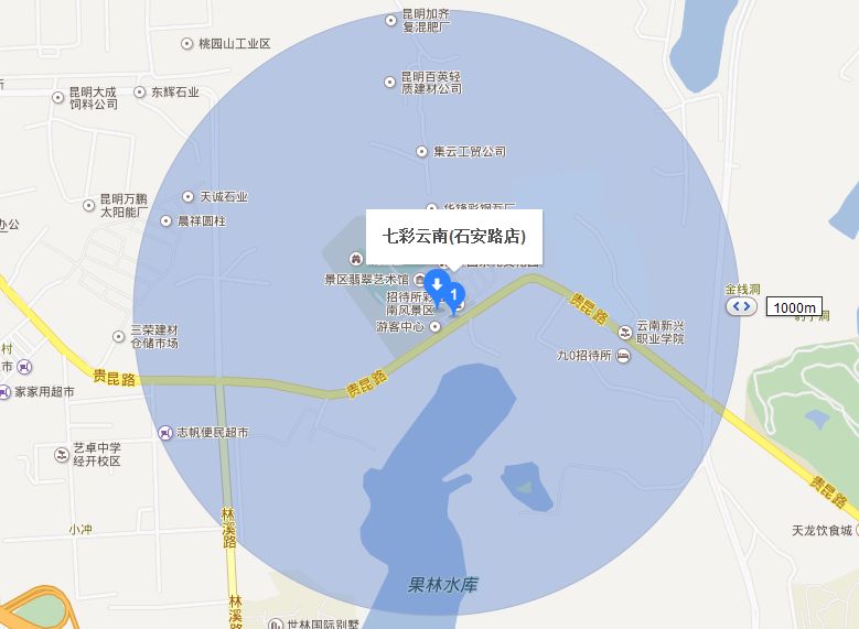 七彩云南停车地图示意图:地址:呈贡县其他国家级经济技术开发区石安
