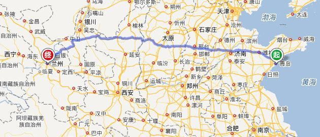 青岛兰州高速地图走向详情