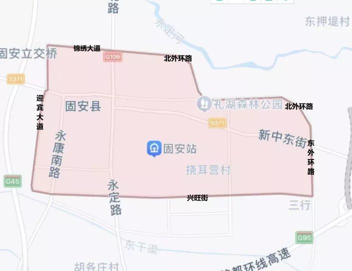 2021廊坊固安限行区域地图