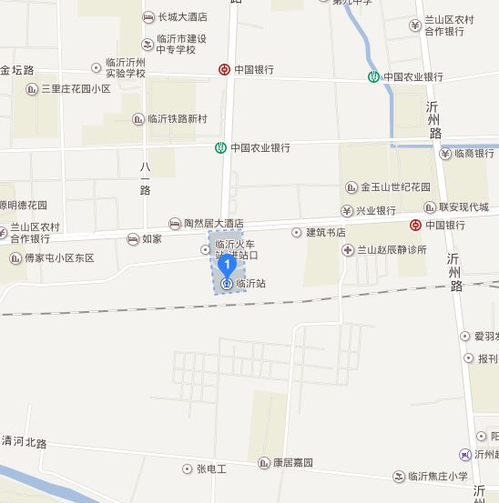 山东临沂火车站地图