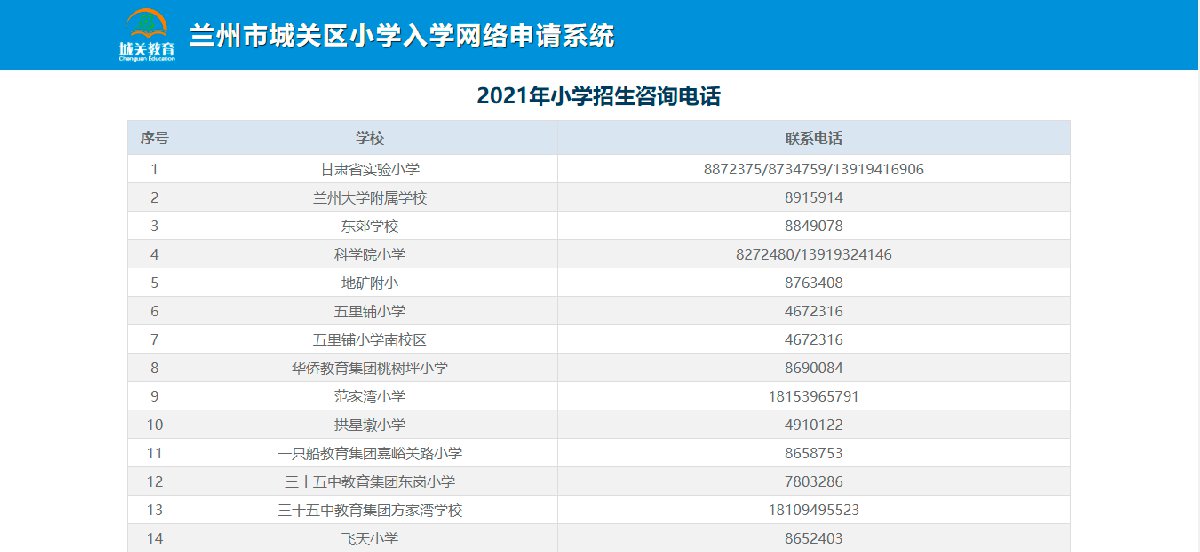 2021兰州城关区小学网上报名操作流程（附图解）