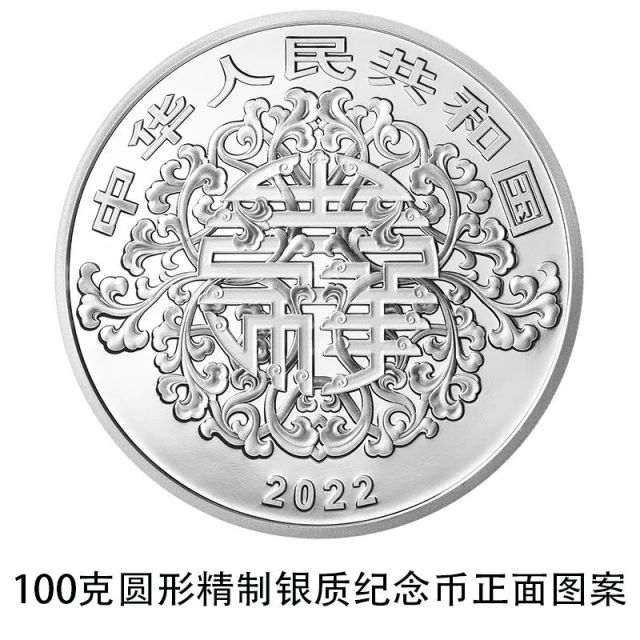 2022吉祥文化金银纪念币图案一览（正面＋背面）