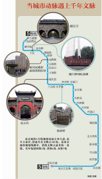 南京地铁5号线规划被打回修改 沿途183处文