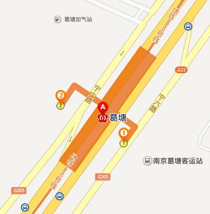 南京葛塘地铁站出口及周边信息