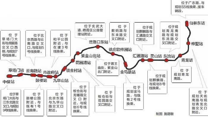 南京地铁4号线地图