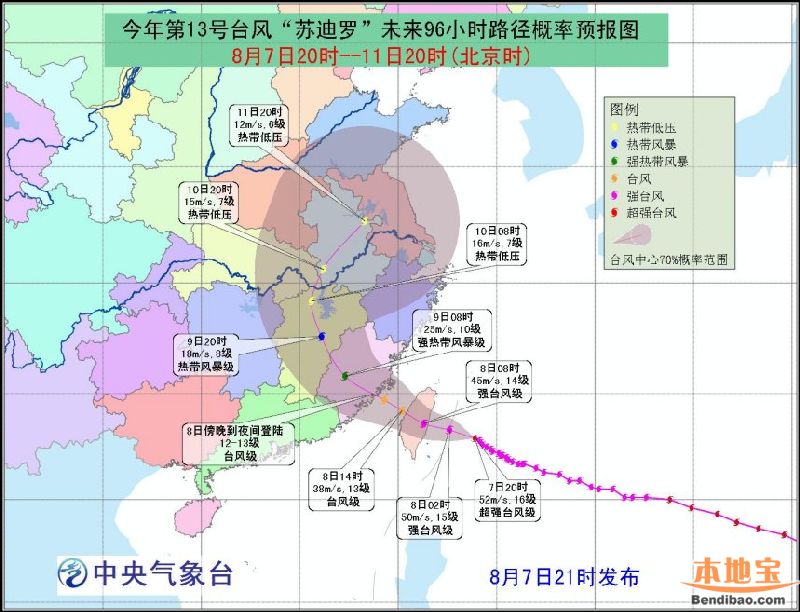 台风苏迪罗路径、登陆地点最新消息(图)- 南京