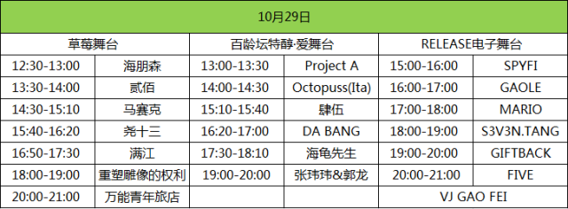2016南京草莓音乐节阵容及演出时间表