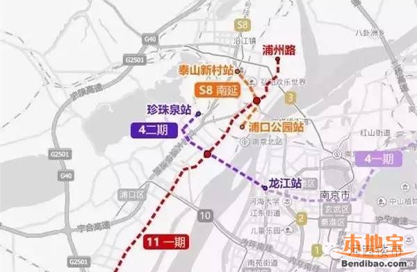 最早2017年底 线路规划:全线位于江北,将可以实现与宁天城际一期的