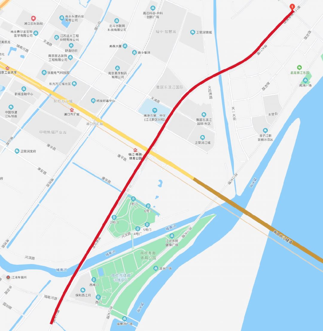 南京横江大道起点至江心洲长江大桥段建成通车