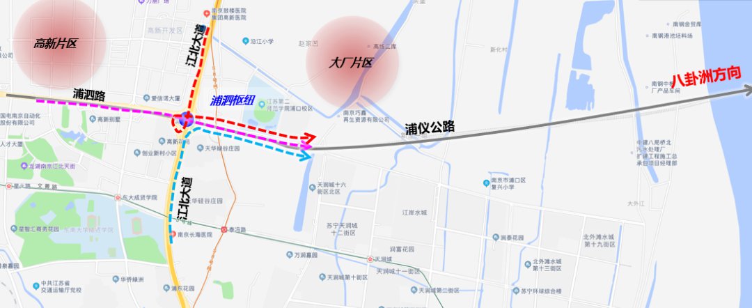 南京浦仪公路夹江大桥过江出行指南