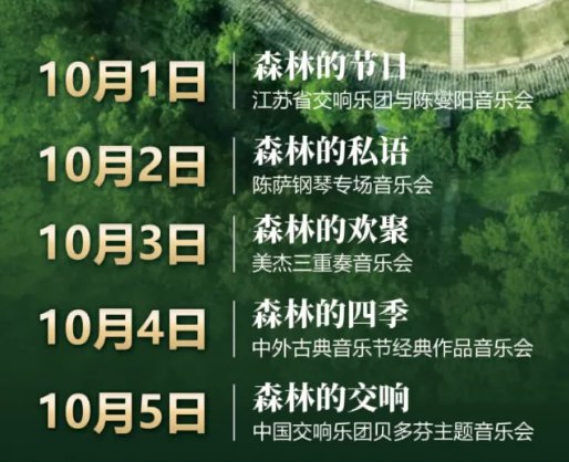 2021南京森林音乐会演出节目单一览
