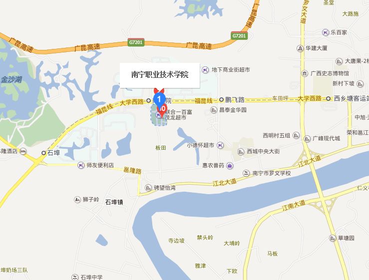 南宁职业技术学院地图