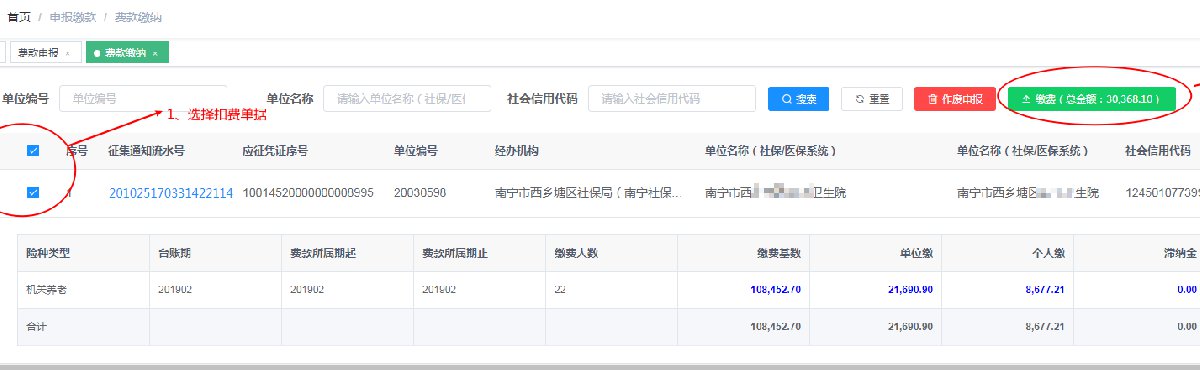 南宁企业职工社会保险费线上缴费指南
