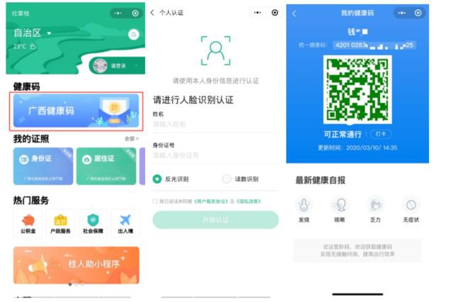 广西健康码壮掌桂政务服务小程序办理流程
