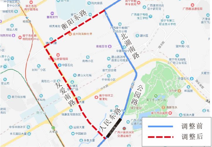 7月20日起南宁22路等7条公交线路有调整