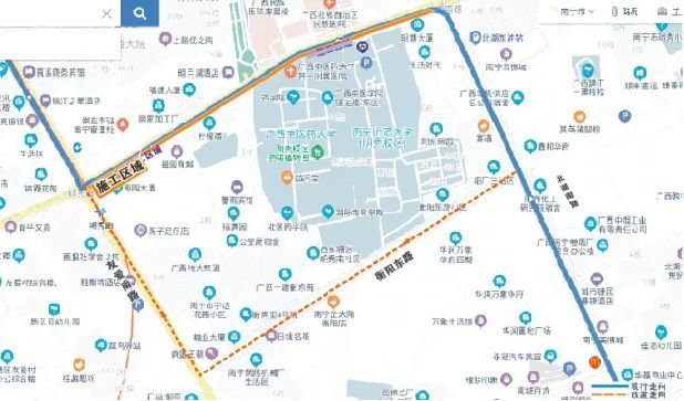 11月7日起南宁B44路等7条线路改道行驶
