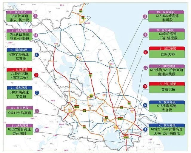 由西往东方向:g42沪蓉高速常州,无锡,苏州段,g4221沪武高速无锡