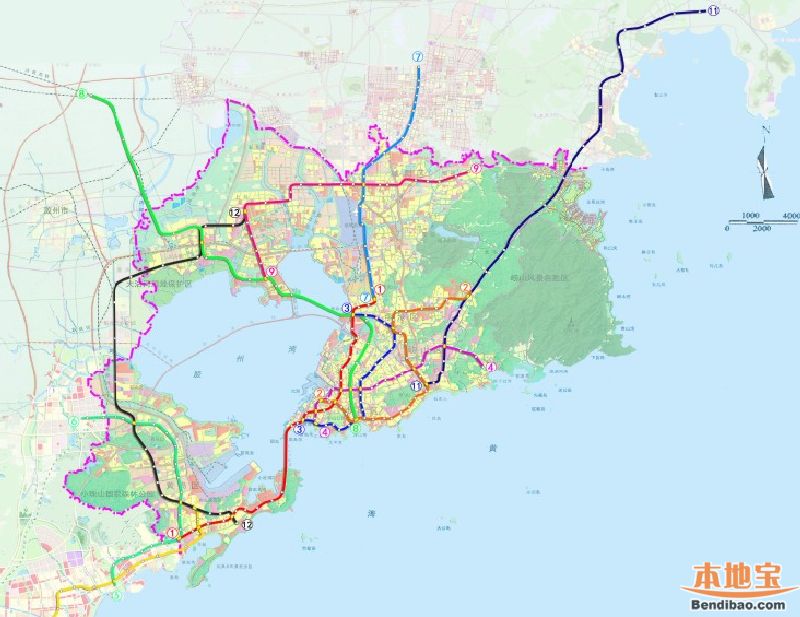 9km),9号线一期(红岛—惜福镇段,35.