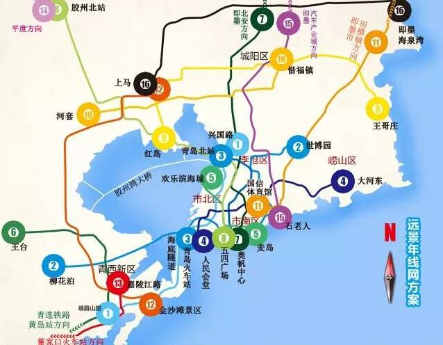 青岛地铁14号线起点为胶州市胶州北站,线路全长约59.图片