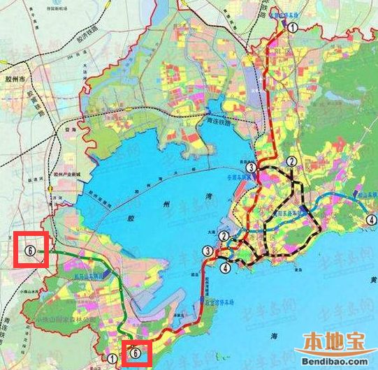 青岛地铁6号线线路图