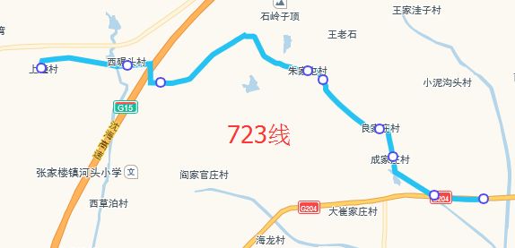 线路走向:由张家楼换乘站发车,经204国道,良家庄,朱家屯,东碾头