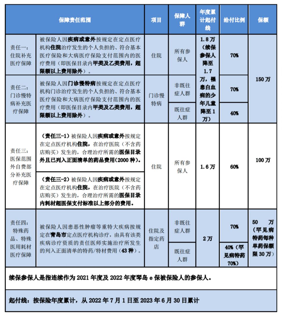 2022年青岛市琴岛e保参保须知