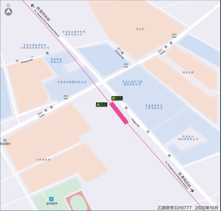 青岛地铁8号线胶东站位置图 出入口信息 换乘公交