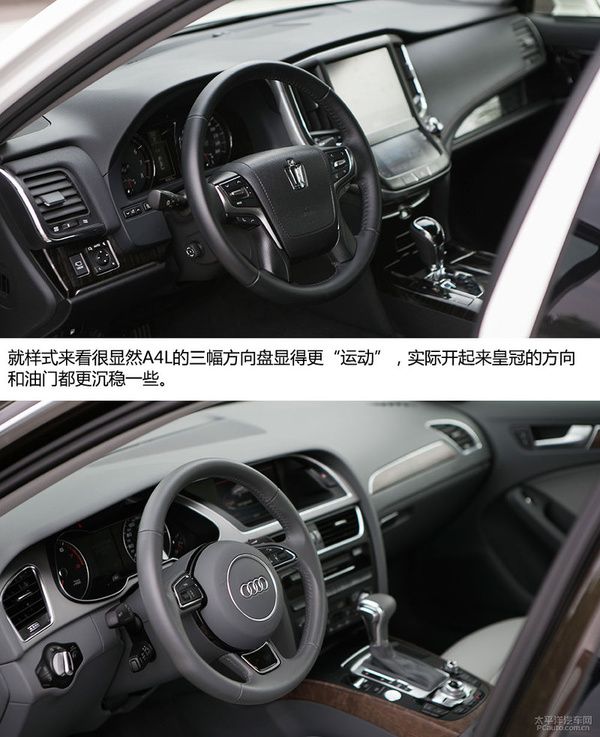 丰田皇冠和奥迪A4L哪个好 跨界PK高清图片