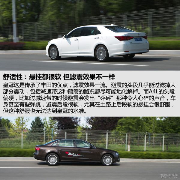 丰田皇冠和奥迪A4L哪个好 跨界PK高清图片