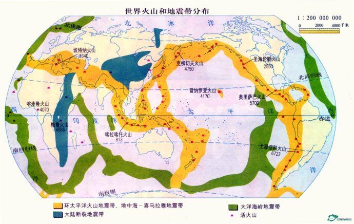 全球地震带分布图及中国地震带分布图一览图片