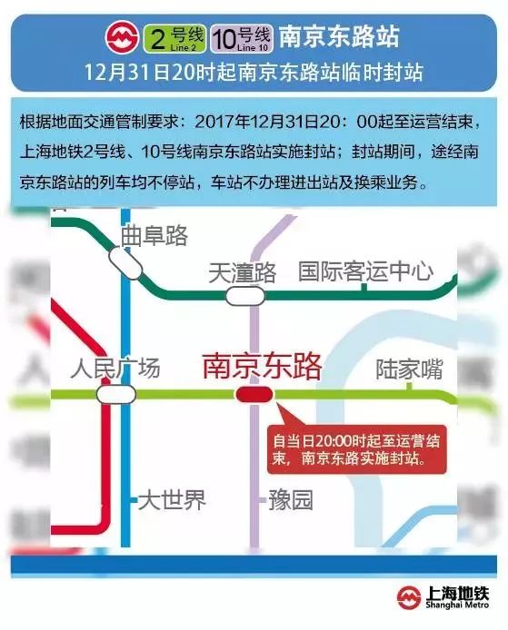 2018跨年夜上海地铁延时运营 附各站最晚换乘